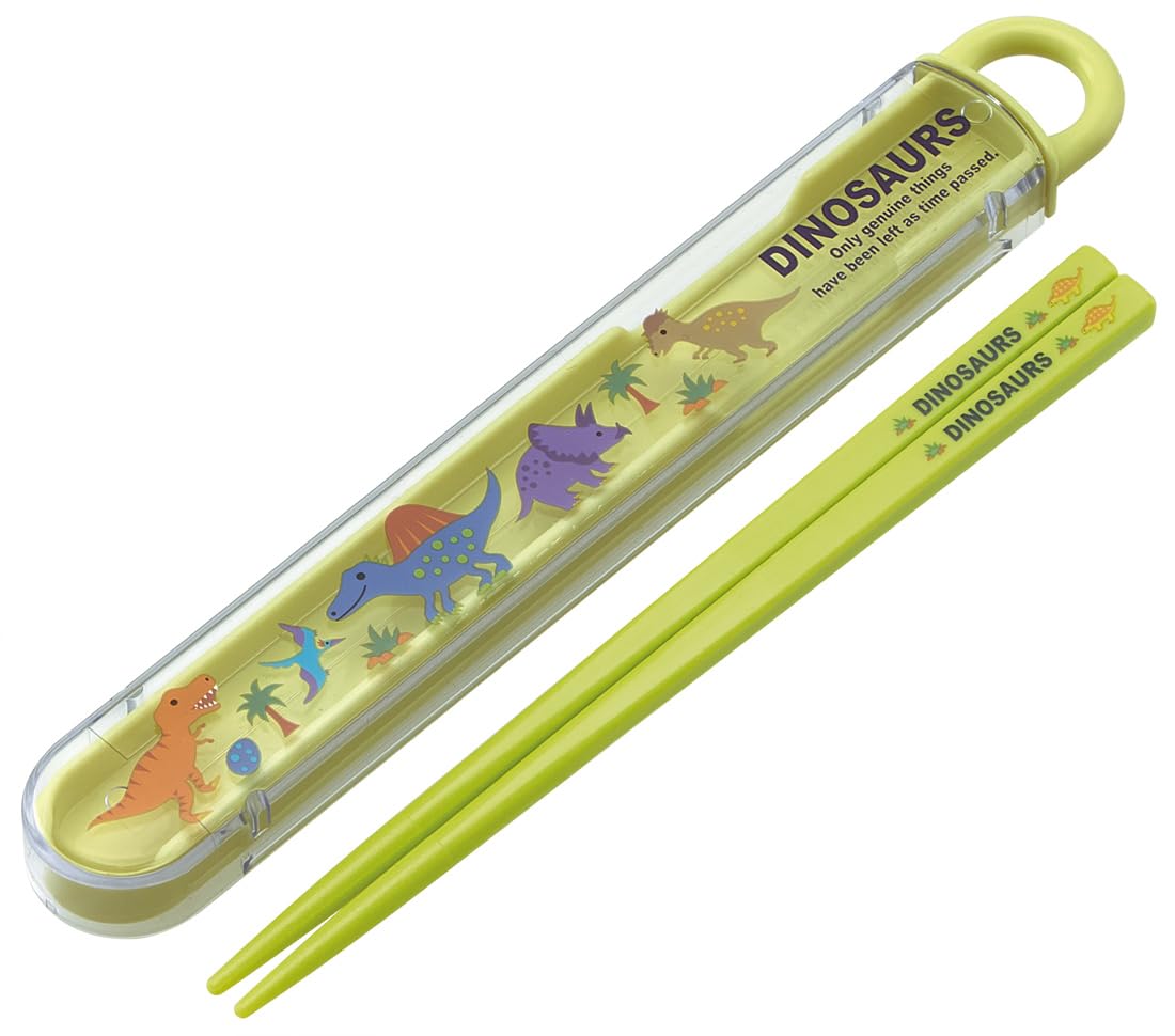 Skater Dinosaur Picture Book Lunch Box Set Easy Open 16.5cm Kids' Chopsticks Antibacterial Japan Made- Japan Figure Store - #1 Bring To You The Best Japanese Goods