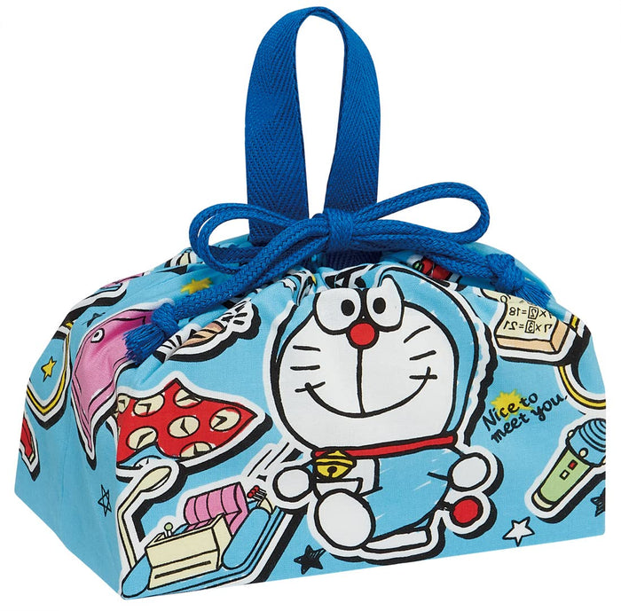 Skater Doraemon Sticker Lunch Box Drawstring Bag Made in Japan Kb7-A- Japan Figure Store - #1 Bring To You The Best Japanese Goods