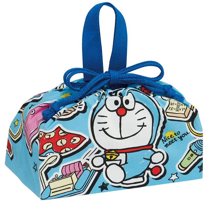 Skater Doraemon Sticker Lunch Box Drawstring Bag Made in Japan Kb7-A- Japan Figure Store - #1 Bring To You The Best Japanese Goods
