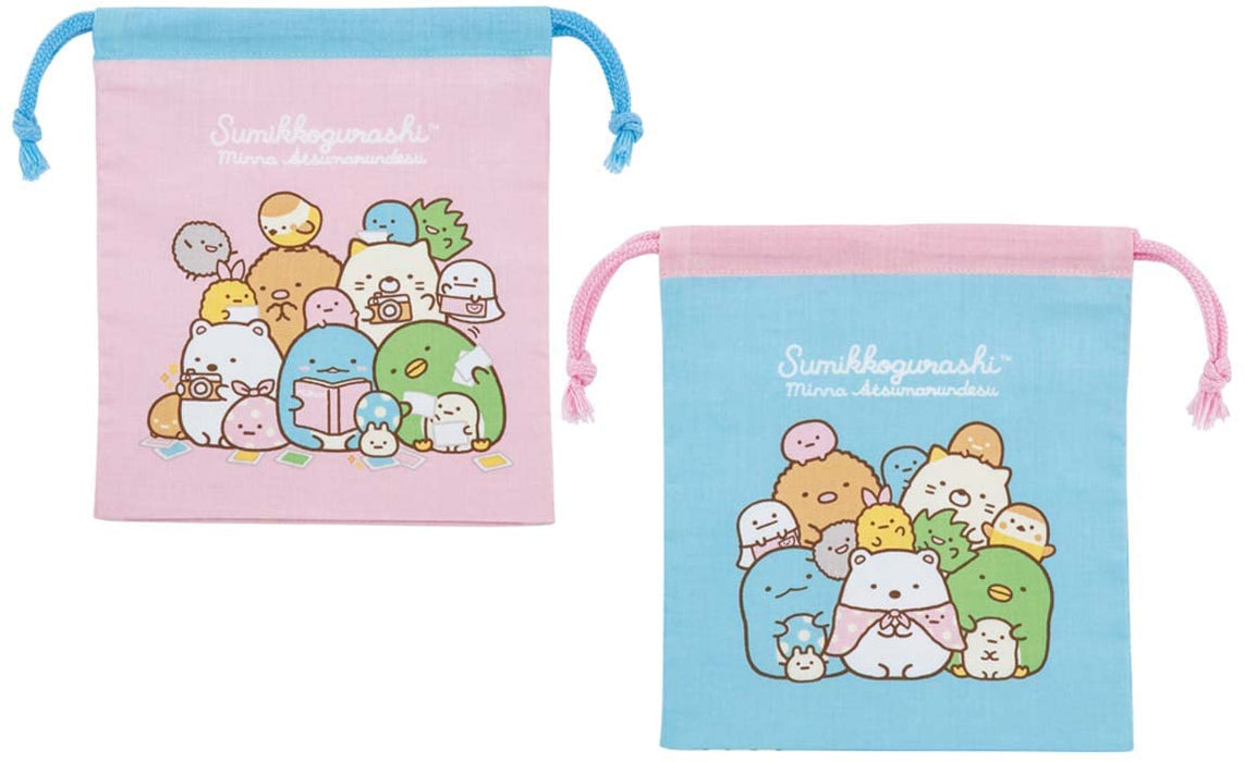 Skater Sumikko Gurashi Girls Lunch Box Drawstring Bag Set of 2 Made in Japan- Japan Figure Store - #1 Bring To You The Best Japanese Goods