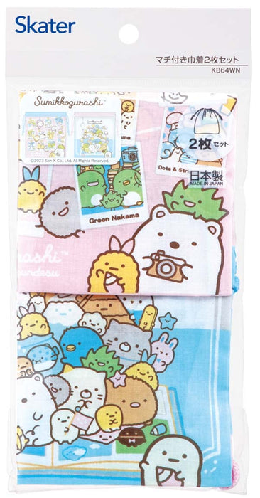 Skater Sumikko Gurashi Girls Lunch Box Drawstring Bag Set of 2 Made in Japan- Japan Figure Store - #1 Bring To You The Best Japanese Goods