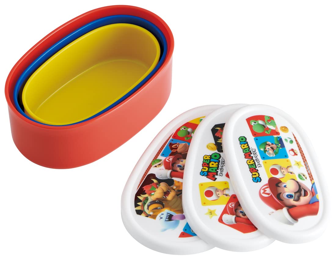 Skater Super Mario 23 Set of 3 Lunch Box - 860ml Sealable Storage Container Made in Japan- Japan Figure Store - #1 Bring To You The Best Japanese Goods