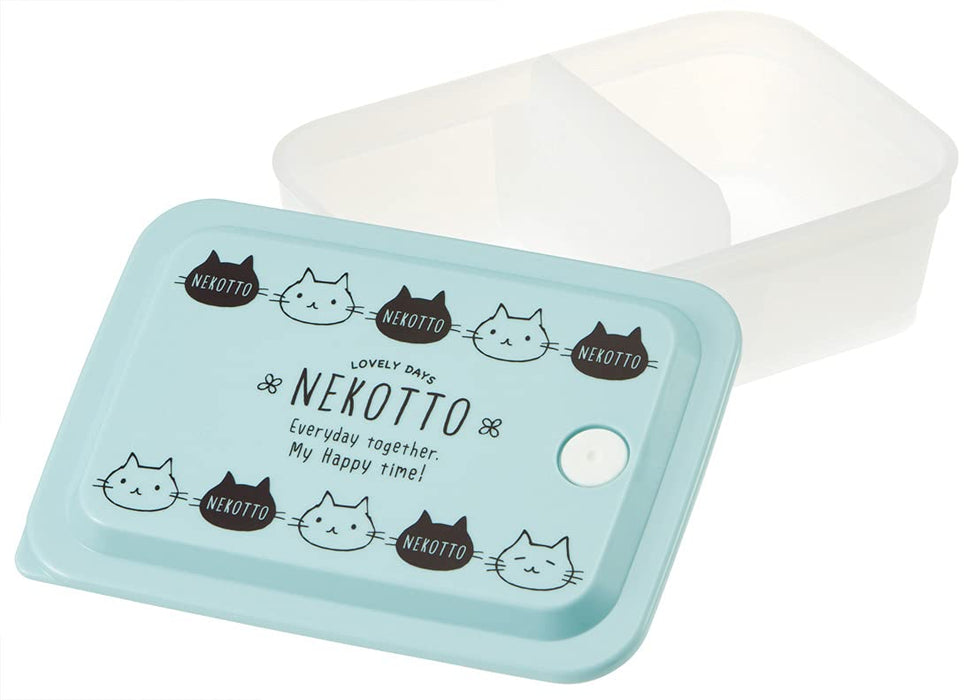 Skater Nekotto Colorful 1 Tier Antibacterial Lunch Box with Air Valve 600ml- Japan Figure Store - #1 Bring To You The Best Japanese Goods