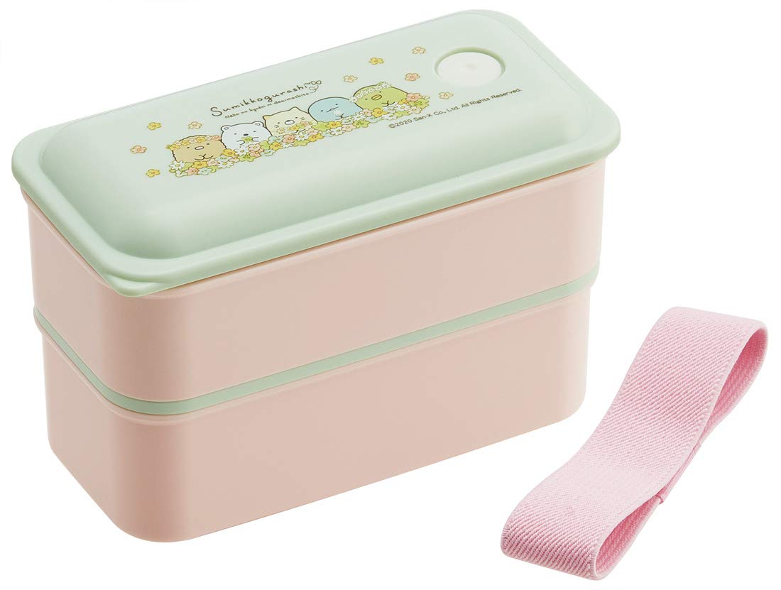 Skater Sumikko Gurashi Cat Siblings 2 Tier Silver Ion Lunch Box 550Ml Antibacterial- Japan Figure Store - #1 Bring To You The Best Japanese Goods