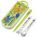 Skater Kids Dinosaur Lunch Box Trio with Spoon Fork Chopsticks Easy Open - Made in Japan- Japan Figure Store - #1 Bring To You The Best Japanese Goods