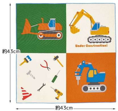 Skater Brand Japanese Lunch Cloth with Working Car Design 43 x 43cm- Japan Figure Store - #1 Bring To You The Best Japanese Goods