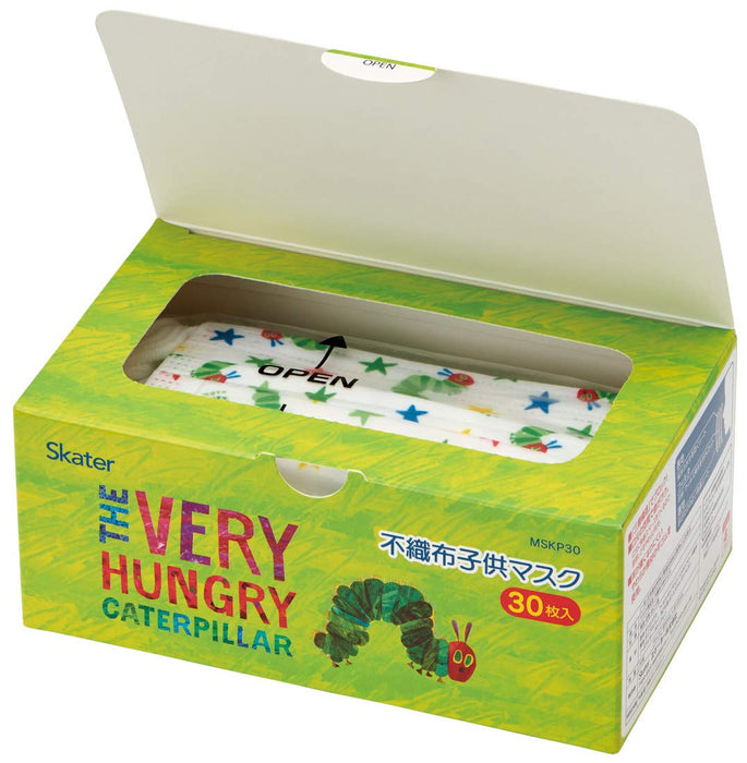 Skater Extra Large Boxed Masks for Kids & Women Very Hungry Caterpillar Design 145x90mm - 30pcs- Japan Figure Store - #1 Bring To You The Best Japanese Goods