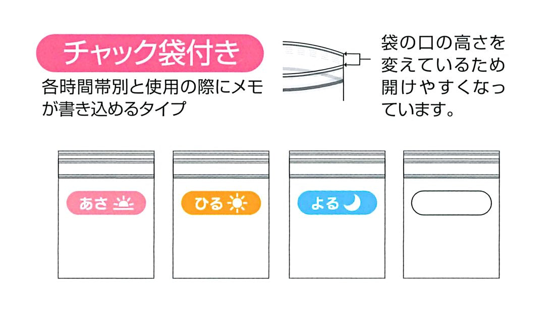 Skater Traditional Check Slim Medicine Pocket 120 Zipper Bags 1 Week Jdp2- Japan Figure Store - #1 Bring To You The Best Japanese Goods