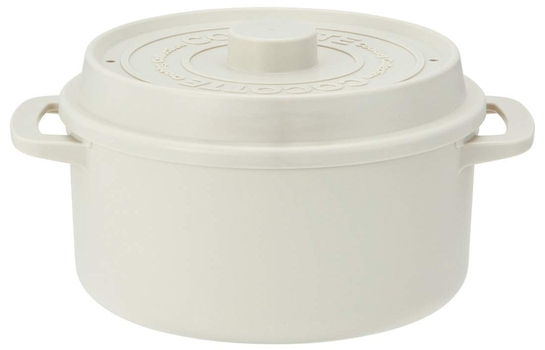 Skater 18cm White Cocotte Style Microwave Cookware Pot - MWCP2- Japan Figure Store - #1 Bring To You The Best Japanese Goods