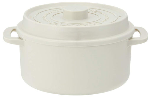 Skater 18cm White Cocotte Style Microwave Cookware Pot - MWCP2- Japan Figure Store - #1 Bring To You The Best Japanese Goods