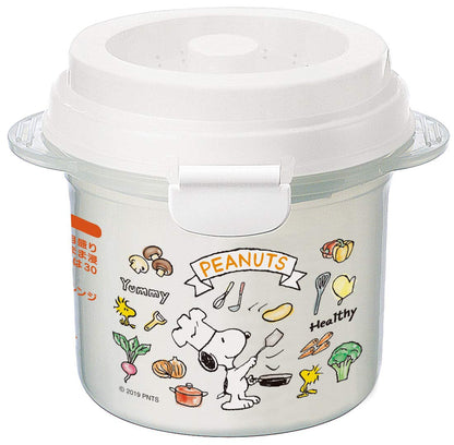Skater 1-Cup Microwave Rice Cooker with Rack Snoopy Peanuts 640ml Design- Japan Figure Store - #1 Bring To You The Best Japanese Goods