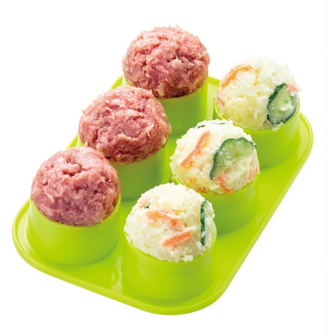 Skater Onigiri Maker Mini 3.5cm 6 Pieces - Basic Green Made in Japan- Japan Figure Store - #1 Bring To You The Best Japanese Goods