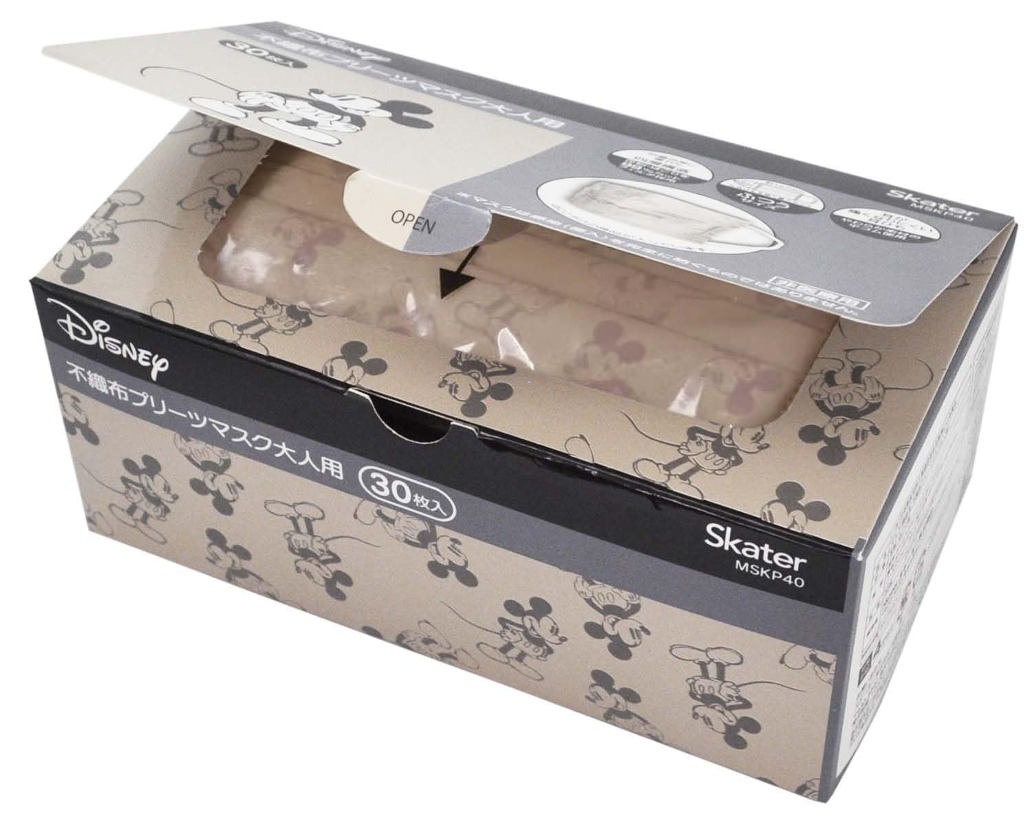 Skater Regular Size 4-Ply Mickey Mouse Non-Woven Masks Box of 30 Extra Large- Japan Figure Store - #1 Bring To You The Best Japanese Goods