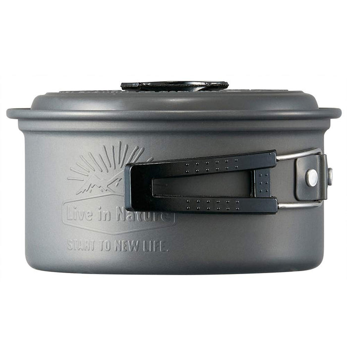 Skater Aluminum Outdoor Pot with Lid 13cm Folding Handle - Livenature AN15- Japan Figure Store - #1 Bring To You The Best Japanese Goods