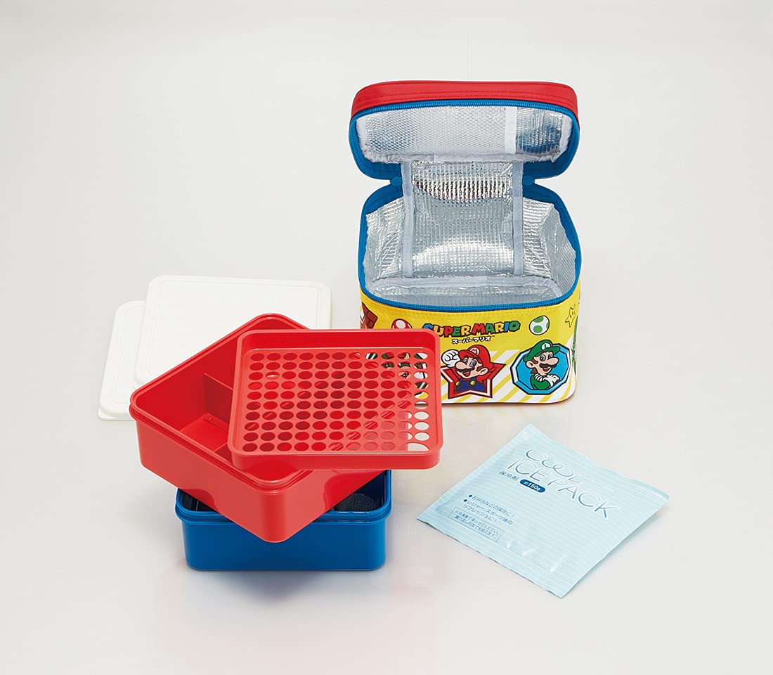 Skater Super Mario 21 Picnic Lunch Box with Cooler Bag Ice Pack 2240ml - Made in Japan- Japan Figure Store - #1 Bring To You The Best Japanese Goods