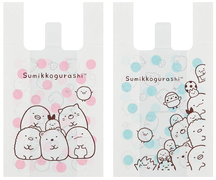 Skater Large Plastic Shopping Bags with Handles Sumikko Gurashi Design 10 Pieces - 50x30x16cm- Japan Figure Store - #1 Bring To You The Best Japanese Goods