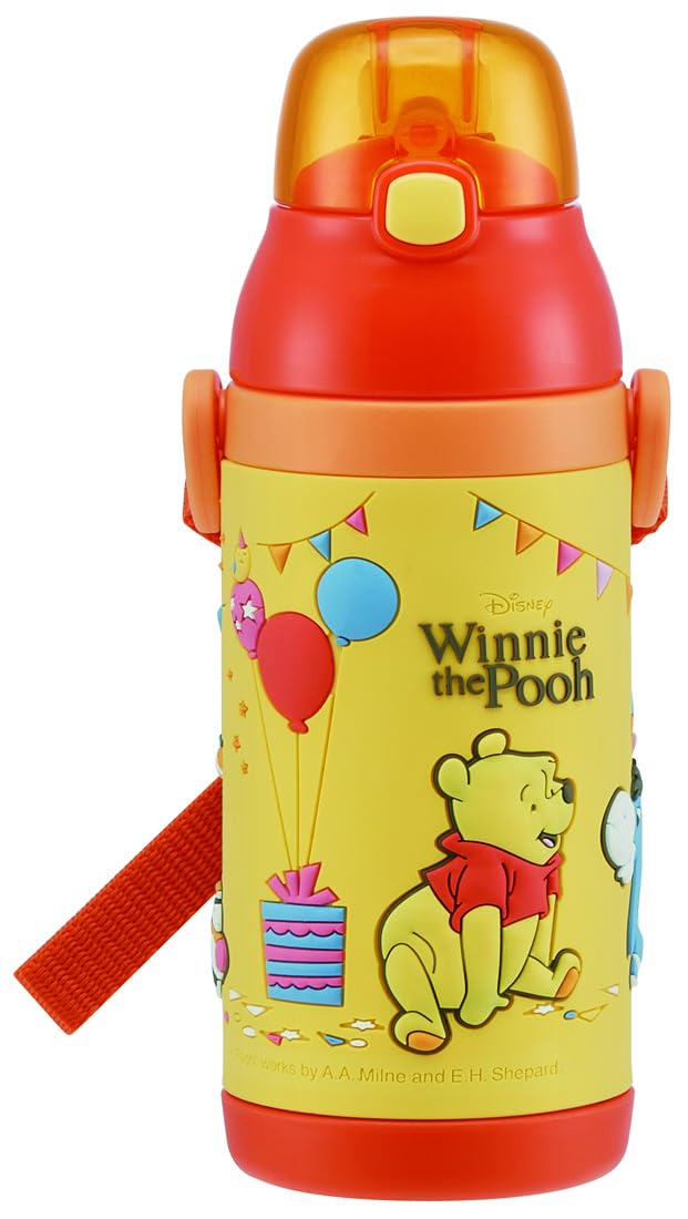 Skater Winnie The Pooh 3D One-Push Straw Bottle Pos.483639 - Sspv4 Edition- Japan Figure Store - #1 Bring To You The Best Japanese Goods