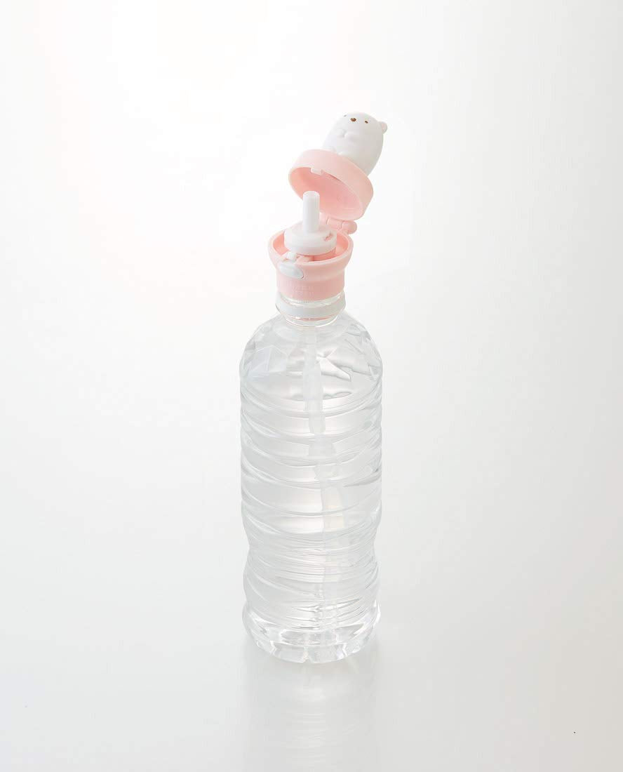 Skater 350ml/500ml Silicone Push-Straw Hopper Cap with Sumikko Gurashi Polar Bear Mascot PSHC6- Japan Figure Store - #1 Bring To You The Best Japanese Goods