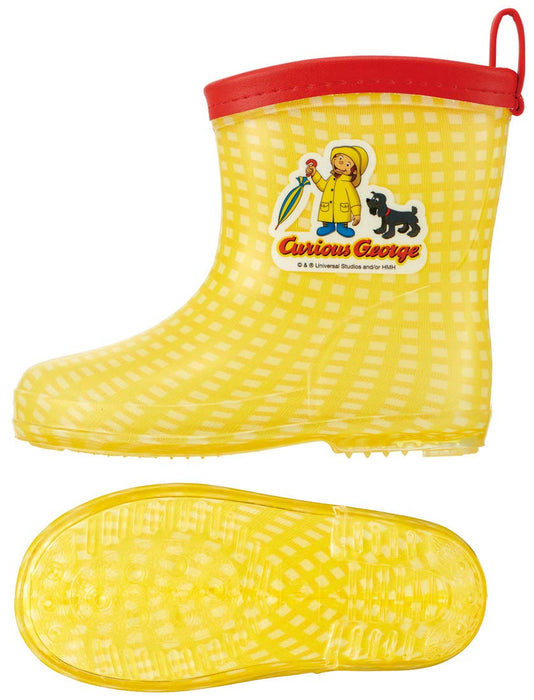 Skater Curious George Kids Rain Boots with Reflective Tape 14cm- Japan Figure Store - #1 Bring To You The Best Japanese Goods