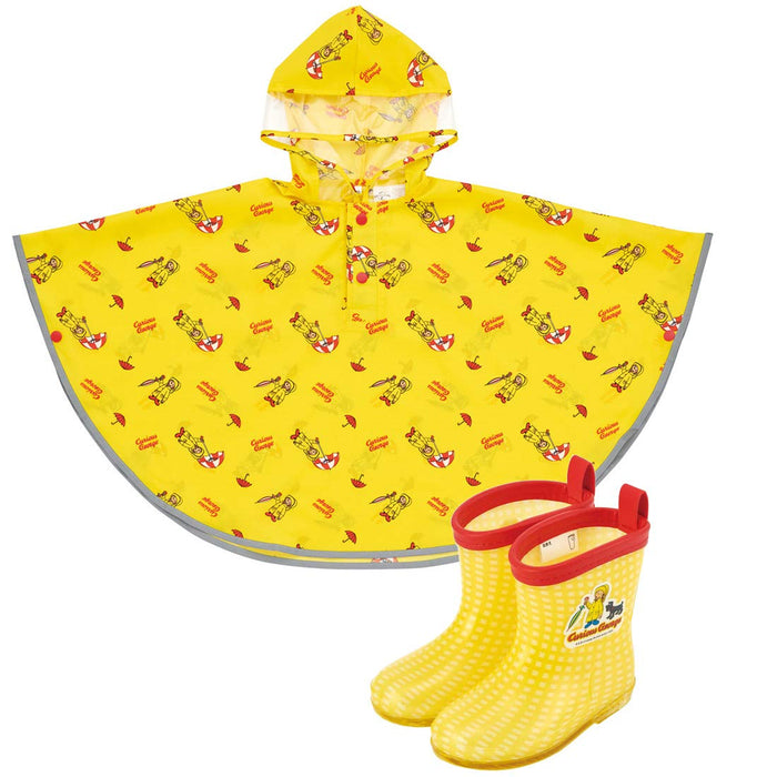 Skater Boys' Rain Poncho - Curious George Raincoat Suitable for 80-100cm Height- Japan Figure Store - #1 Bring To You The Best Japanese Goods