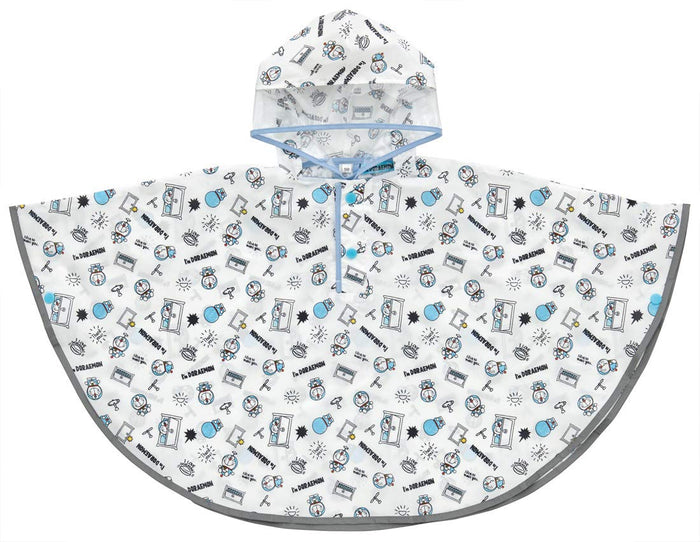Skater Kids Rain Poncho 80-100cm - I'M Doraemon Sanrio Design Raincoat