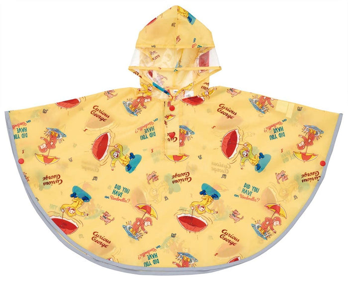 Skater Curious George Kids Rain Poncho Suitable for 80-100cm Height- Japan Figure Store - #1 Bring To You The Best Japanese Goods
