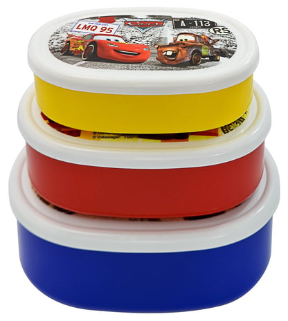 Skater Disney Cars 3-Piece Seal Storage Container Set Made in Japan- Japan Figure Store - #1 Bring To You The Best Japanese Goods