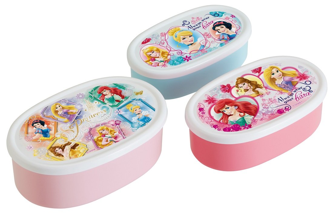 Skater Disney Princess 3-Piece Storage Container Set Made in Japan Srs3S- Japan Figure Store - #1 Bring To You The Best Japanese Goods