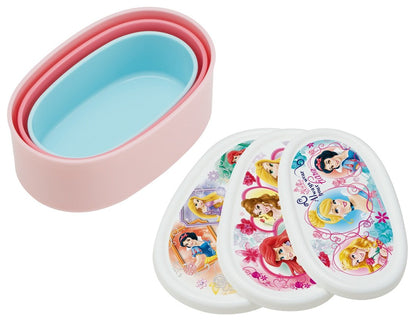 Skater Disney Princess 3-Piece Storage Container Set Made in Japan Srs3S- Japan Figure Store - #1 Bring To You The Best Japanese Goods