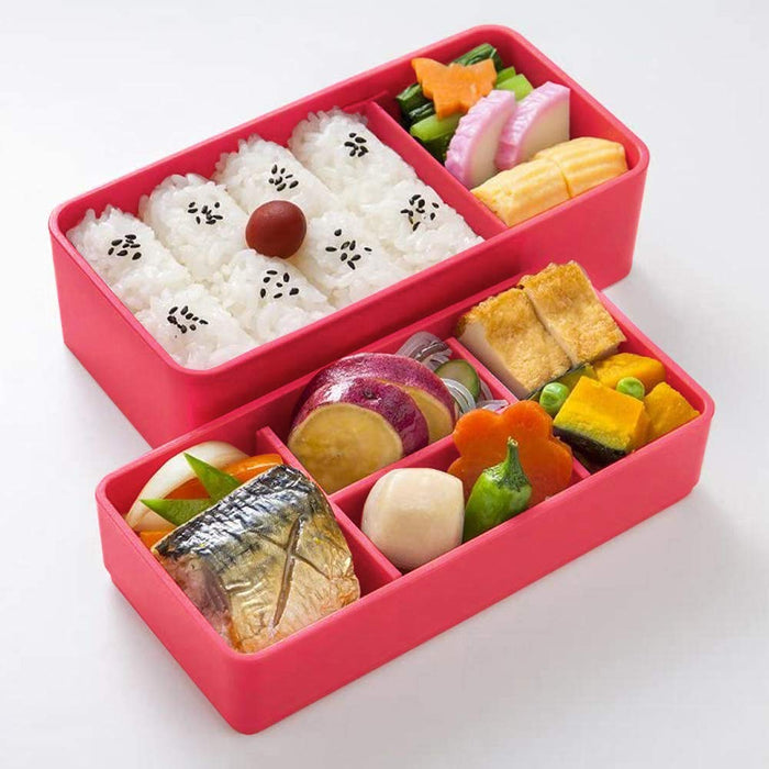 Skater Vermilion Shokado 2-Tiered Lunch Box 640Ml with Fukuusagi Bag - Kls5- Japan Figure Store - #1 Bring To You The Best Japanese Goods