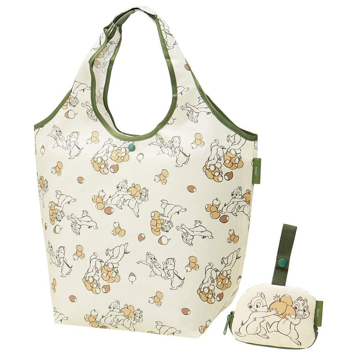 Skater Chip & Dale Eco Shopping Bag with Pouch 420x320x180mm - KBS42P- Japan Figure Store - #1 Bring To You The Best Japanese Goods
