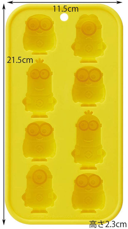 Skater 8-Cup Minion Silicone Ice Tray SLT2 11.5cm Width x 21.5cm Depth- Japan Figure Store - #1 Bring To You The Best Japanese Goods