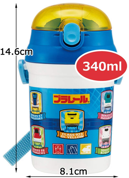 Skater Push Open Type Sst3H Silicone Straw Bottle Plarail 17- Japan Figure Store - #1 Bring To You The Best Japanese Goods