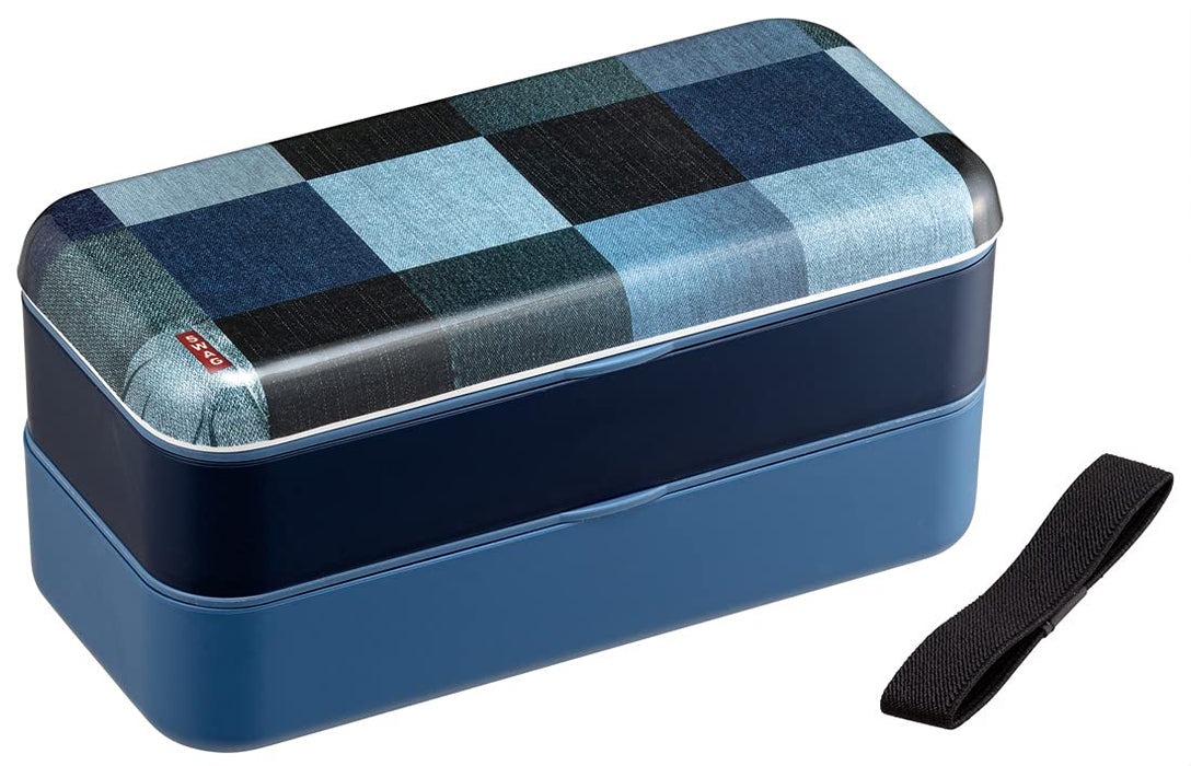 Skater Men's Denim 2 Tier Lunch Box - Large 850ml Capacity SLBW9M-A Model- Japan Figure Store - #1 Bring To You The Best Japanese Goods