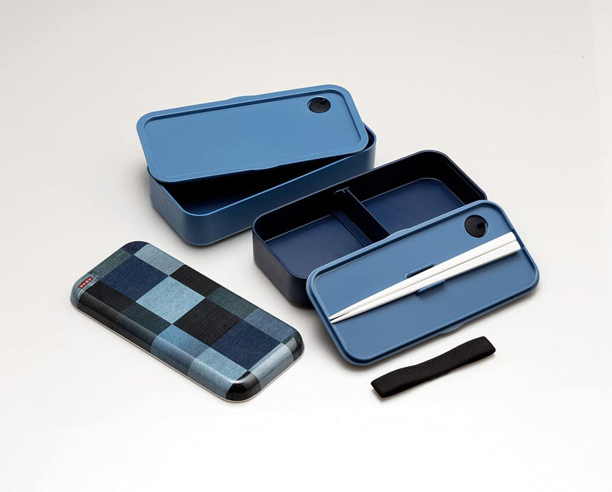 Skater Men's Denim 2 Tier Lunch Box - Large 850ml Capacity SLBW9M-A Model- Japan Figure Store - #1 Bring To You The Best Japanese Goods