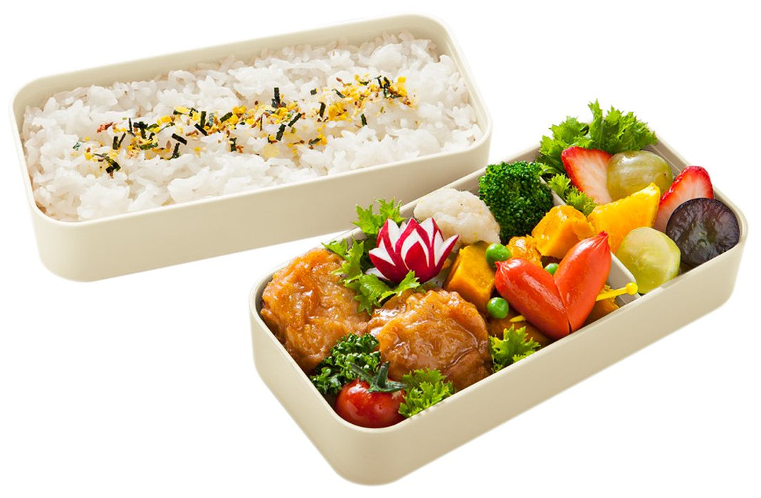 Skater 2-Tier Simple Lunch Box 600ml Nekotto Bento Box Made in Japan- Japan Figure Store - #1 Bring To You The Best Japanese Goods