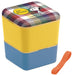 Skater 2-Tier 600Ml Bento Lunch Box with Square Melamine Lid Snoopy Madras Check Japan Made- Japan Figure Store - #1 Bring To You The Best Japanese Goods