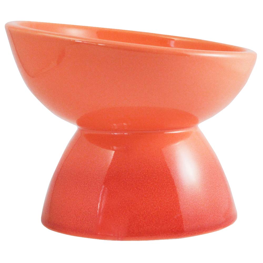 Skater Ceramic Small Dog Bowl with Mat - Orange Pet Feeder Chob2- Japan Figure Store - #1 Bring To You The Best Japanese Goods