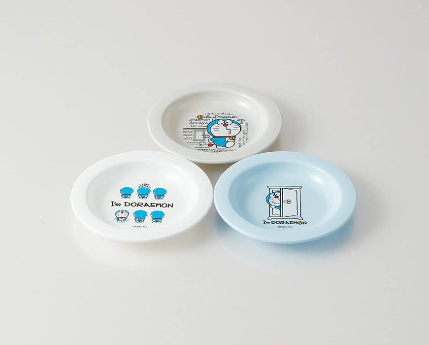 Skater I'M Doraemon Small Plastic Plates Set of 3 12cm - Made in Japan- Japan Figure Store - #1 Bring To You The Best Japanese Goods