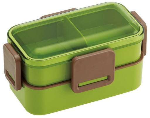 Skater 2-Tier 600Ml Lunch Box with Dome-Shaped Lid in Moss Green- Japan Figure Store - #1 Bring To You The Best Japanese Goods