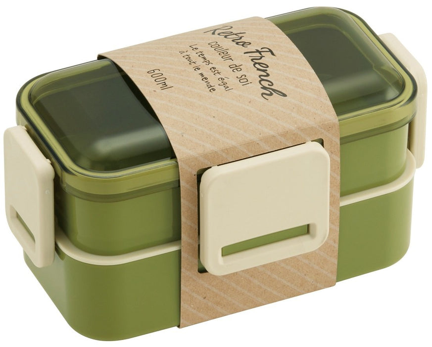 Skater Retro French Green 2-Tier Lunch Box 600ml Dome-Shaped Lid Made in Japan- Japan Figure Store - #1 Bring To You The Best Japanese Goods