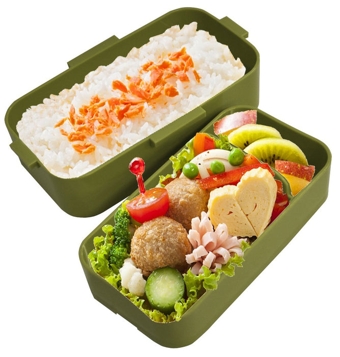 Skater Retro French Green 2-Tier Lunch Box 600ml Dome-Shaped Lid Made in Japan- Japan Figure Store - #1 Bring To You The Best Japanese Goods