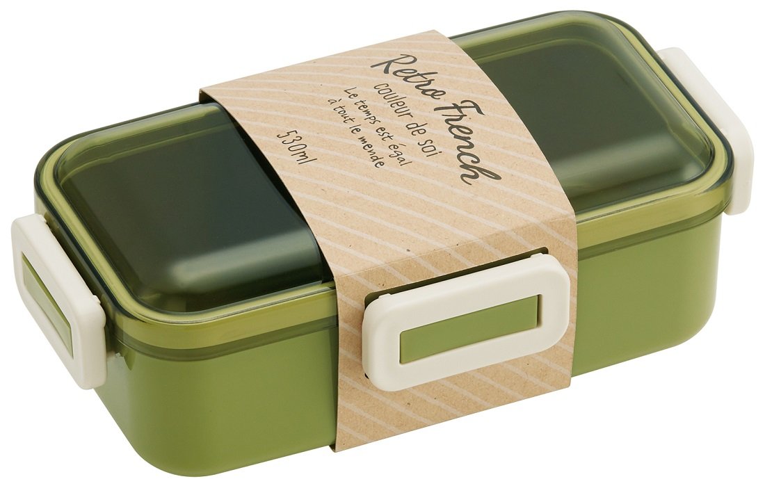 Skater Retro French Green Lunch Box 530ml with Dome-Shaped Lid Made in Japan- Japan Figure Store - #1 Bring To You The Best Japanese Goods
