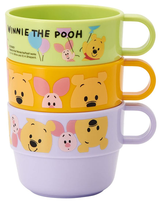 Skater Winnie The Pooh Stacking Cups for Kids Set of 3 - Disney Made in Japan KS31-A- Japan Figure Store - #1 Bring To You The Best Japanese Goods