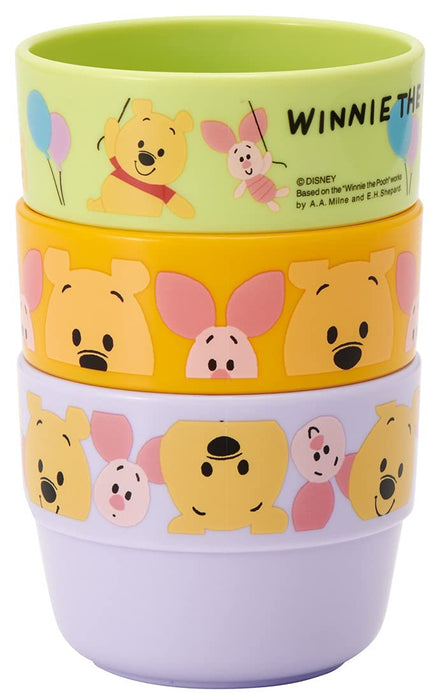 Skater Winnie The Pooh Stacking Cups for Kids Set of 3 - Disney Made in Japan KS31-A- Japan Figure Store - #1 Bring To You The Best Japanese Goods