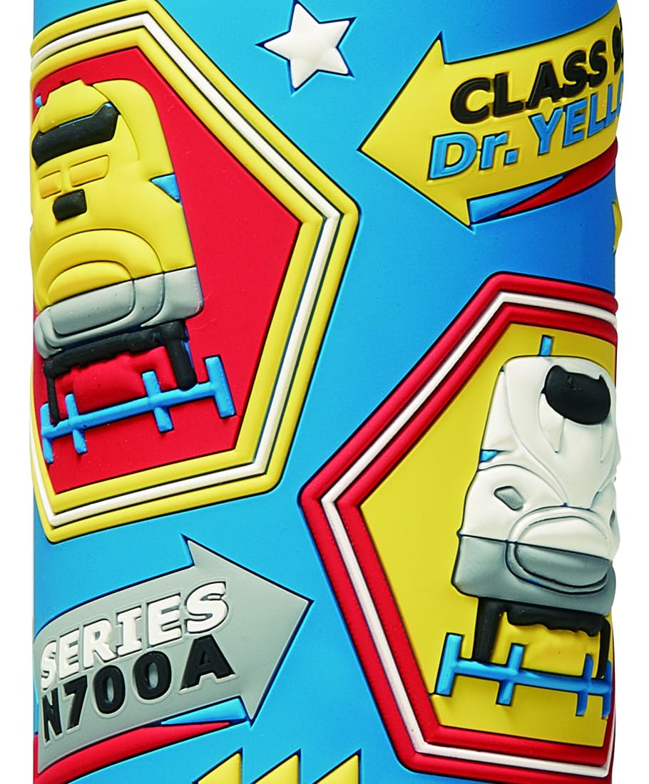 Skater Blue Children's 3D Straw Drinking Water Bottle Stainless Steel 380ml - Plarail Sspv4- Japan Figure Store - #1 Bring To You The Best Japanese Goods