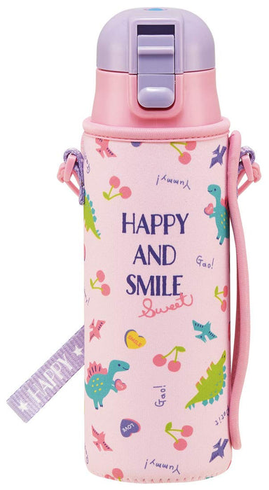 Skater Happy & Smile 470ml Stainless Steel Water Bottle for Girls Lightweight & Child-Friendly- Japan Figure Store - #1 Bring To You The Best Japanese Goods