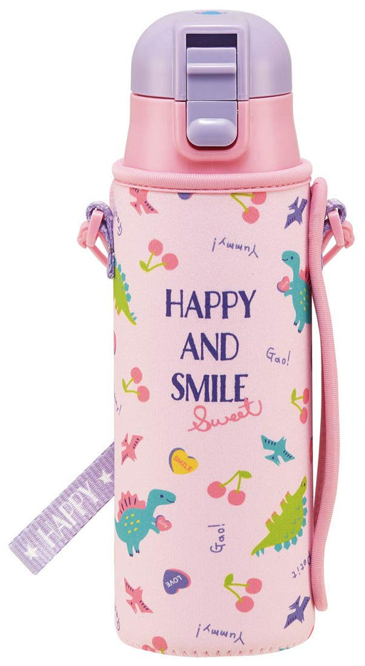 Skater Happy & Smile 470ml Stainless Steel Water Bottle for Girls Lightweight & Child-Friendly- Japan Figure Store - #1 Bring To You The Best Japanese Goods