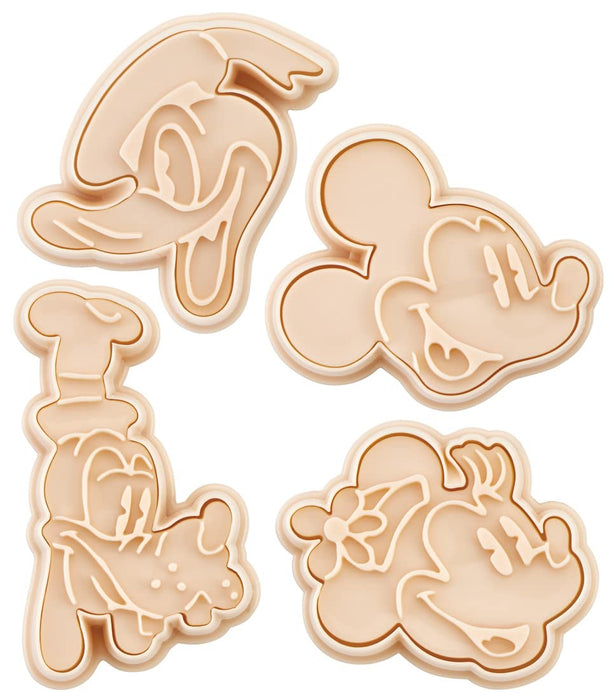 Skater Disney Mickey Mouse Stamp Cookie and Bread Cutter Set of 4- Japan Figure Store - #1 Bring To You The Best Japanese Goods