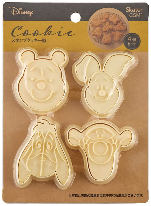 Skater Disney Winnie The Pooh 4-Piece Stamp Cookie Cutter Set CSM1-A- Japan Figure Store - #1 Bring To You The Best Japanese Goods